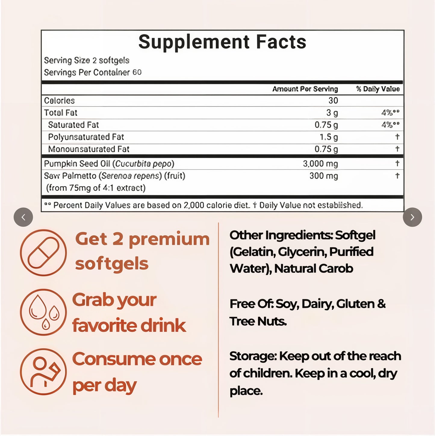 Pumpkin Seed Oil Softgels